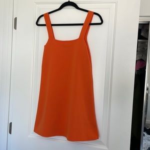 Orange Zara shift dress